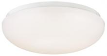  6401100 - 11 in. 15W LED Flush White Finish White Acrylic Shade