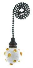  7711800 - Clear and Amber Swirl Glass Sphere Oil Rubbed Bronze Finish