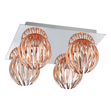 Eurofase 23207-011 - Cosmo, 4Lt Flushmount, Chrome/Amber