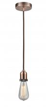  100AC-10BR-0AC - Whitney - 1 Light - 2 inch - Antique Copper - Cord hung - Mini Pendant