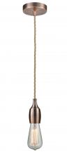  100AC-10RE-3AC - Chelsea - 1 Light - 2 inch - Antique Copper - Cord hung - Mini Pendant