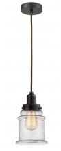  100OB-10BR-0H-OB-G184 - Whitney - 1 Light - 8 inch - Oil Rubbed Bronze - Cord hung - Mini Pendant