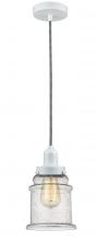  100W-10BW-0H-W-G184 - Whitney - 1 Light - 8 inch - White - Cord hung - Mini Pendant