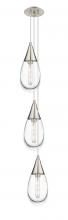  103-450-1P-SN-G450-6CL - Malone - 3 Light - 8 inch - Brushed Satin Nickel - Multi Pendant