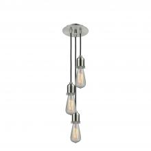 Innovations Lighting 103SN-10BK-0SN - Whitney - 3 Light - 6 inch - Brushed Satin Nickel - Cord hung - Multi Pendant