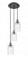  113B-3P-BAB-G352 - Candor - 3 Light - 11 inch - Black Antique Brass - Cord Hung - Multi Pendant