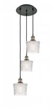  113B-3P-BAB-G402 - Niagara - 3 Light - 13 inch - Black Antique Brass - Cord Hung - Multi Pendant