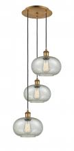  113B-3P-BB-G249 - Gorham - 3 Light - 16 inch - Brushed Brass - Cord Hung - Multi Pendant