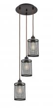  113B-3P-OB-M18-OB - Nestbrook - 3 Light - 11 inch - Oil Rubbed Bronze - Cord hung - Multi Pendant