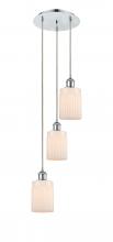  113B-3P-PC-G341 - Hadley - 3 Light - 11 inch - Polished Chrome - Cord Hung - Multi Pendant