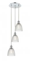  113B-3P-PC-G382 - Castile - 3 Light - 13 inch - Polished Chrome - Cord Hung - Multi Pendant