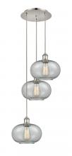  113B-3P-PN-G247 - Gorham - 3 Light - 16 inch - Polished Nickel - Cord Hung - Multi Pendant