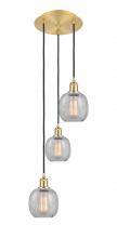  113B-3P-SG-G105 - Belfast - 3 Light - 13 inch - Satin Gold - Cord Hung - Multi Pendant