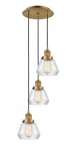  113F-3P-BB-G172 - Fulton - 3 Light - 14 inch - Brushed Brass - Cord hung - Multi Pendant