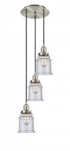  113F-3P-SN-G184 - Canton - 3 Light - 13 inch - Brushed Satin Nickel - Cord hung - Multi Pendant