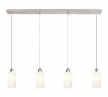  124B-4P-PN-G434-7WH - Crown Point - 4 Light - 49 inch - Polished Nickel - Linear Pendant