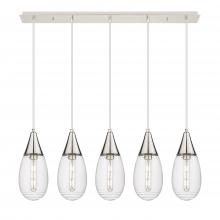  125-450-1P-PN-G450-6SCL - Malone - 5 Light - 38 inch - Polished Nickel - Linear Pendant