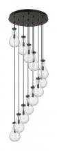 Innovations Lighting 126-451-1P-BK-G451-7CL - Owego - 12 Light - 24 inch - Matte Black - Multi Pendant