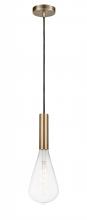  198-1P-AB-BB125LED - Edison - 1 Light - 5 inch - Antique Brass - Cord hung - Mini Pendant