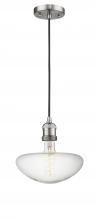  200C-SN-BB250LED - Bare Bulb - 1 Light - 2 inch - Brushed Satin Nickel - Cord hung - Mini Pendant