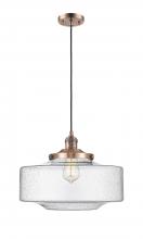  201C-AC-G694-16 - Bridgeton - 1 Light - 16 inch - Antique Copper - Cord hung - Mini Pendant