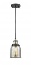  201C-BAB-G58 - Bell - 1 Light - 5 inch - Black Antique Brass - Cord hung - Mini Pendant