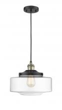  201C-BAB-G692-12 - Bridgeton - 1 Light - 12 inch - Black Antique Brass - Cord hung - Mini Pendant