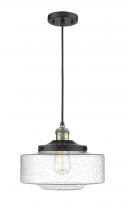  201C-BAB-G694-12 - Bridgeton - 1 Light - 12 inch - Black Antique Brass - Cord hung - Mini Pendant