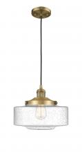  201C-BB-G694-12 - Bridgeton - 1 Light - 12 inch - Brushed Brass - Cord hung - Mini Pendant