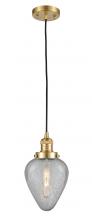  201C-SG-G165 - Geneseo - 1 Light - 7 inch - Satin Gold - Cord hung - Mini Pendant