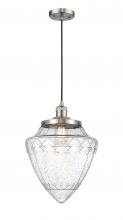  201C-SN-G664-12 - Bullet - 1 Light - 12 inch - Brushed Satin Nickel - Cord hung - Mini Pendant