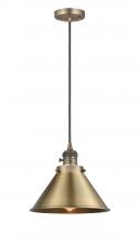  201CSW-BB-M10-BB - Briarcliff - 1 Light - 10 inch - Brushed Brass - Cord hung - Mini Pendant