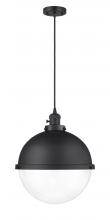  201CSW-BK-HFS-122-BK - Hampden - 1 Light - 13 inch - Matte Black - Cord hung - Pendant