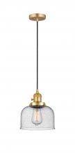  201CSW-SG-G74-LED - Bell - 1 Light - 8 inch - Satin Gold - Cord hung - Mini Pendant