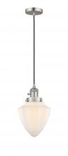  201CSW-SN-G661-7 - Bullet - 1 Light - 7 inch - Brushed Satin Nickel - Cord hung - Mini Pendant