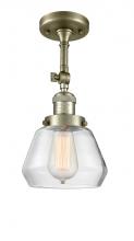  201F-AB-G172 - Fulton - 1 Light - 7 inch - Antique Brass - Semi-Flush Mount