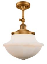  201F-BB-G541-LED - Oxford - 1 Light - 12 inch - Brushed Brass - Semi-Flush Mount