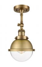  201F-BB-HFS-62-BB - Hampden - 1 Light - 7 inch - Brushed Brass - Semi-Flush Mount