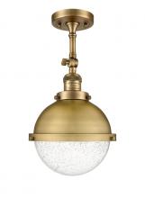 Innovations Lighting 201F-BB-HFS-84-BB - Hampden - 1 Light - 9 inch - Brushed Brass - Semi-Flush Mount