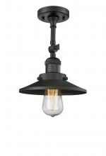  201F-BK-M6 - Railroad - 1 Light - 8 inch - Matte Black - Semi-Flush Mount