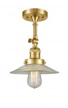  201F-SG-G2 - Halophane - 1 Light - 9 inch - Satin Gold - Semi-Flush Mount