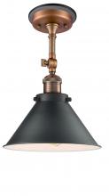  201FBP-ACBK-M10-BK - Briarcliff - 1 Light - 10 inch - Antique Copper - Semi-Flush Mount