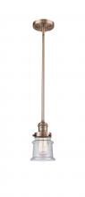  201S-AC-G184S - Canton - 1 Light - 5 inch - Antique Copper - Stem Hung - Mini Pendant