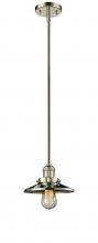  201S-PN-M1 - Railroad - 1 Light - 8 inch - Polished Nickel - Stem Hung - Mini Pendant