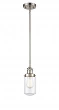  201S-SN-G312 - Dover - 1 Light - 5 inch - Brushed Satin Nickel - Stem Hung - Mini Pendant