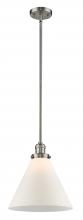  201S-SN-G41-L - Cone - 1 Light - 12 inch - Brushed Satin Nickel - Stem Hung - Mini Pendant