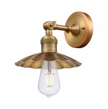  203-BB-M17-BB - Scallop - 1 Light - 8 inch - Brushed Brass - Sconce