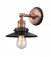  203BP-ACBK-M6-BK - Railroad - 1 Light - 8 inch - Antique Copper - Sconce