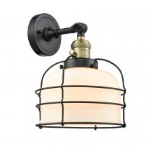  203SW-BAB-G71-CE-LED - Bell Cage - 1 Light - 9 inch - Black Antique Brass - Sconce