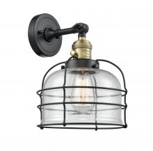  203SW-BAB-G74-CE-LED - Bell Cage - 1 Light - 9 inch - Black Antique Brass - Sconce